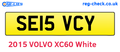 SE15VCY are the vehicle registration plates.