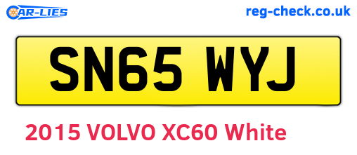SN65WYJ are the vehicle registration plates.