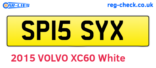 SP15SYX are the vehicle registration plates.