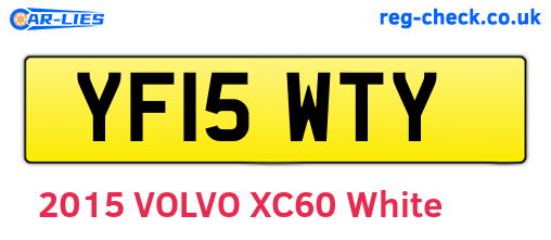 YF15WTY are the vehicle registration plates.