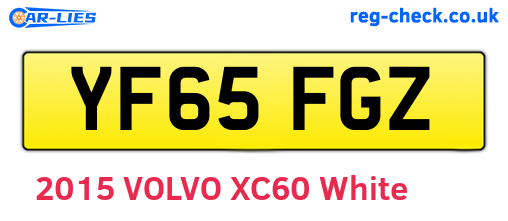 YF65FGZ are the vehicle registration plates.
