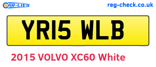 YR15WLB are the vehicle registration plates.