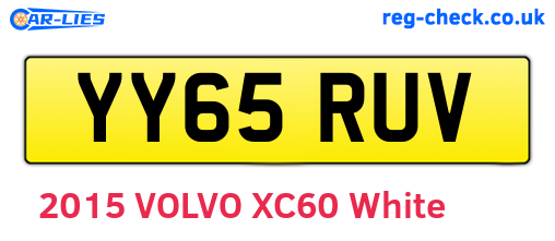 YY65RUV are the vehicle registration plates.