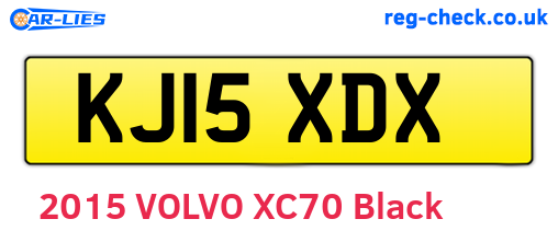 KJ15XDX are the vehicle registration plates.