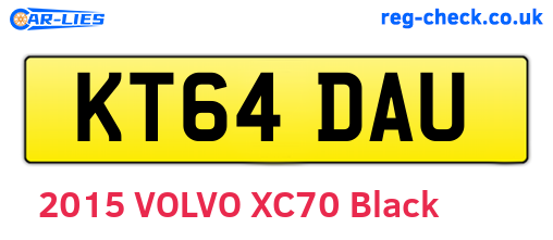 KT64DAU are the vehicle registration plates.