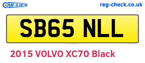 SB65NLL are the vehicle registration plates.