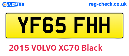 YF65FHH are the vehicle registration plates.