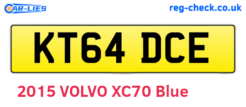 KT64DCE are the vehicle registration plates.