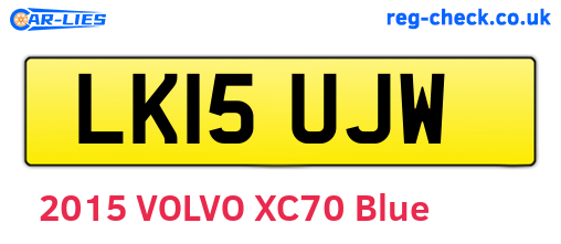 LK15UJW are the vehicle registration plates.