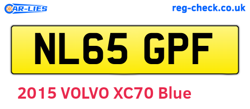 NL65GPF are the vehicle registration plates.