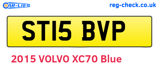 ST15BVP are the vehicle registration plates.