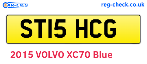 ST15HCG are the vehicle registration plates.