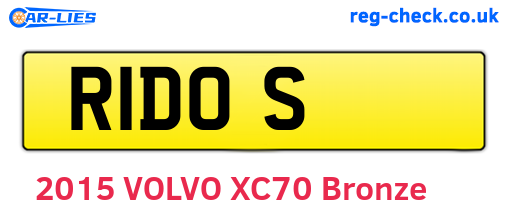 R1DOS are the vehicle registration plates.