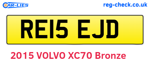 RE15EJD are the vehicle registration plates.