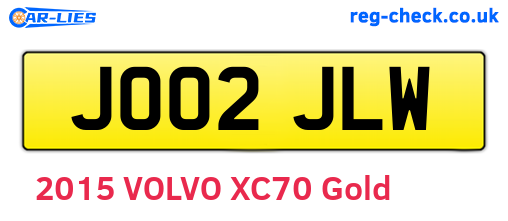JO02JLW are the vehicle registration plates.