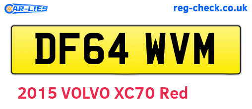 DF64WVM are the vehicle registration plates.