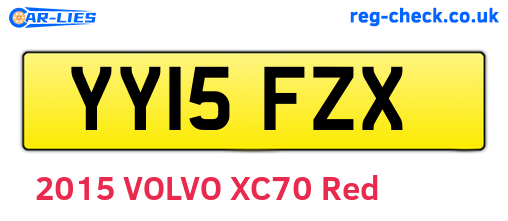 YY15FZX are the vehicle registration plates.