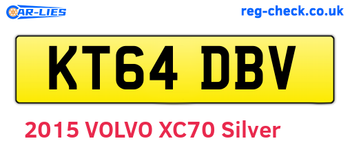 KT64DBV are the vehicle registration plates.