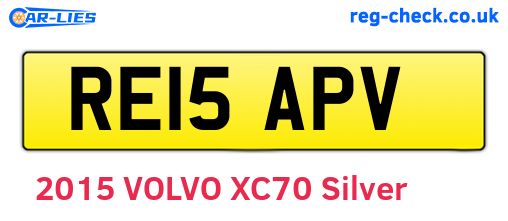 RE15APV are the vehicle registration plates.