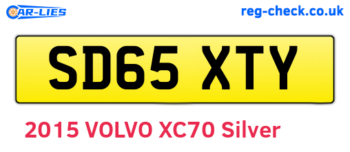 SD65XTY are the vehicle registration plates.