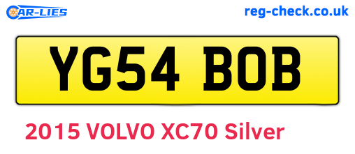 YG54BOB are the vehicle registration plates.