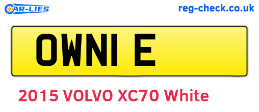 OWN1E are the vehicle registration plates.