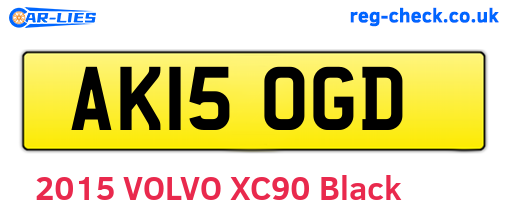 AK15OGD are the vehicle registration plates.