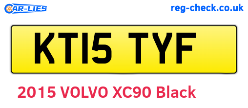 KT15TYF are the vehicle registration plates.