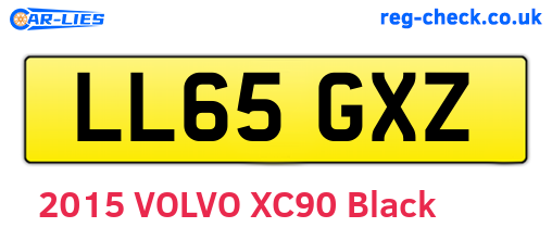 LL65GXZ are the vehicle registration plates.
