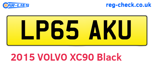 LP65AKU are the vehicle registration plates.