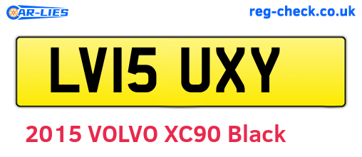 LV15UXY are the vehicle registration plates.