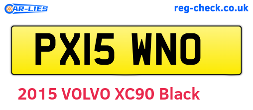 PX15WNO are the vehicle registration plates.