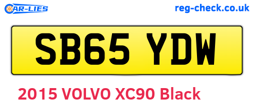 SB65YDW are the vehicle registration plates.