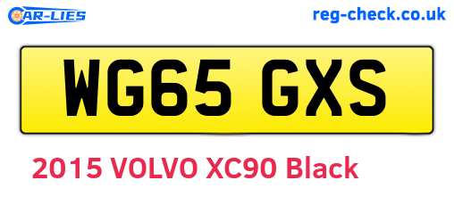 WG65GXS are the vehicle registration plates.