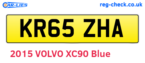 KR65ZHA are the vehicle registration plates.