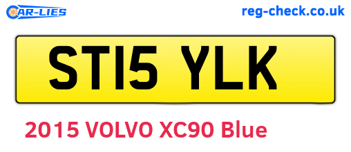 ST15YLK are the vehicle registration plates.