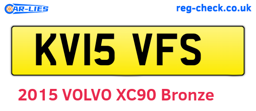 KV15VFS are the vehicle registration plates.