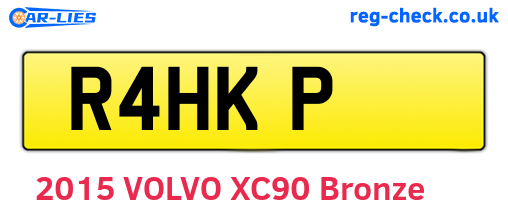 R4HKP are the vehicle registration plates.