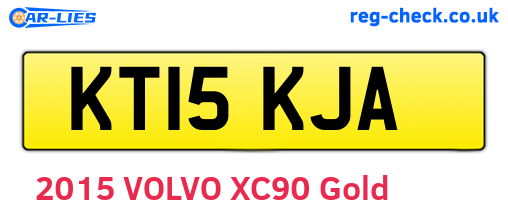 KT15KJA are the vehicle registration plates.