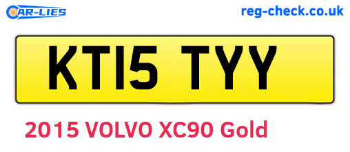 KT15TYY are the vehicle registration plates.