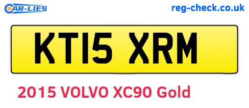 KT15XRM are the vehicle registration plates.