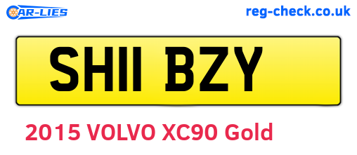 SH11BZY are the vehicle registration plates.