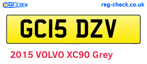GC15DZV are the vehicle registration plates.