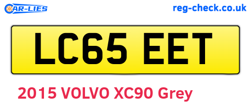 LC65EET are the vehicle registration plates.