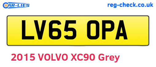 LV65OPA are the vehicle registration plates.