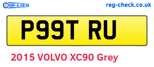 P99TRU are the vehicle registration plates.