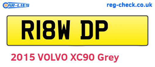 R18WDP are the vehicle registration plates.