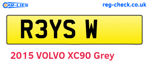 R3YSW are the vehicle registration plates.