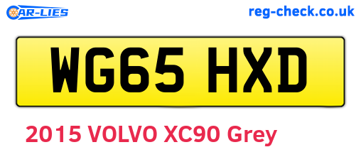 WG65HXD are the vehicle registration plates.