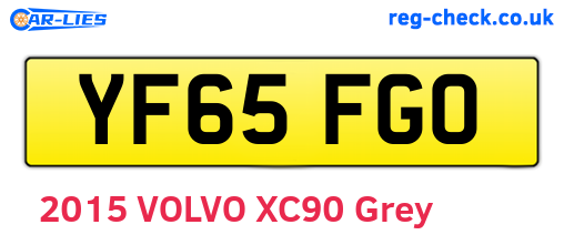 YF65FGO are the vehicle registration plates.